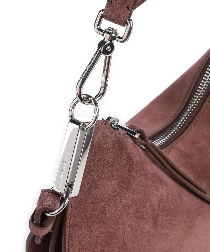 Coccinelle Sunup Suede Schultertasche berry