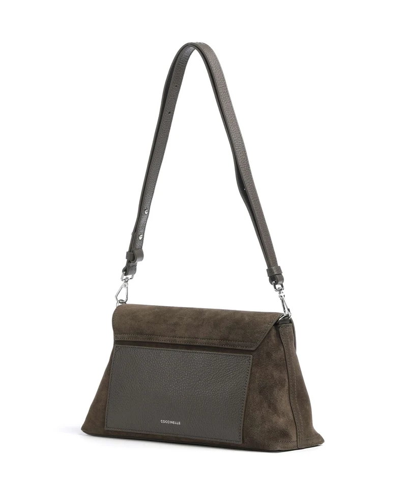 Coccinelle Nikla Suede Schultertasche fango