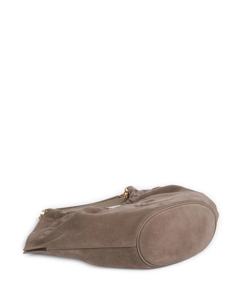 Coccinelle Smash Suede Beuteltasche warm taupe