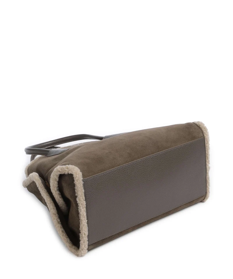 Coccinelle Tylde Suede Handtasche fango/warm taupe