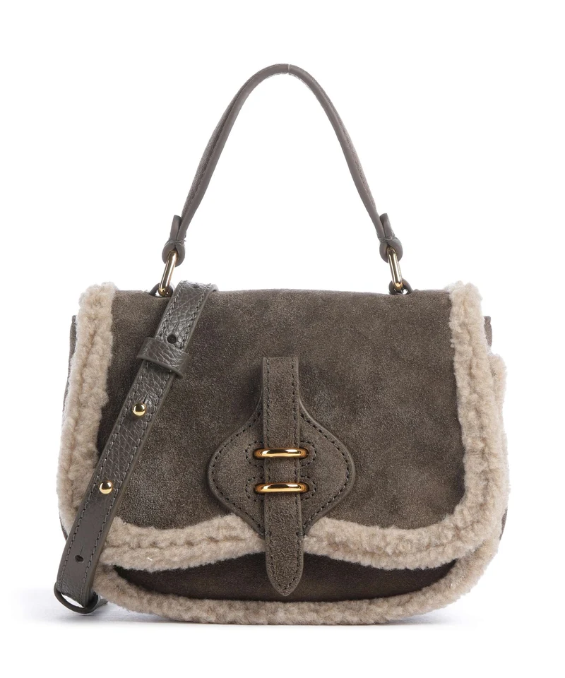 Coccinelle Mavery Suede Umhängetasche fango/warm taupe