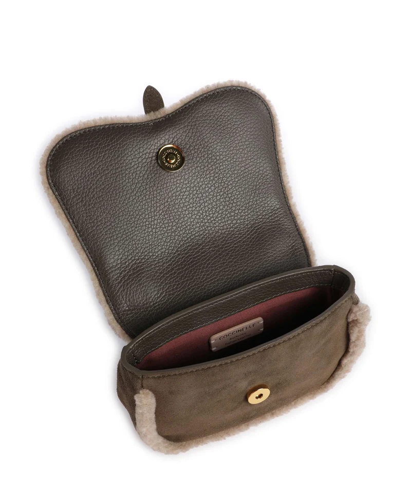 Coccinelle Mavery Suede Umhängetasche fango/warm taupe