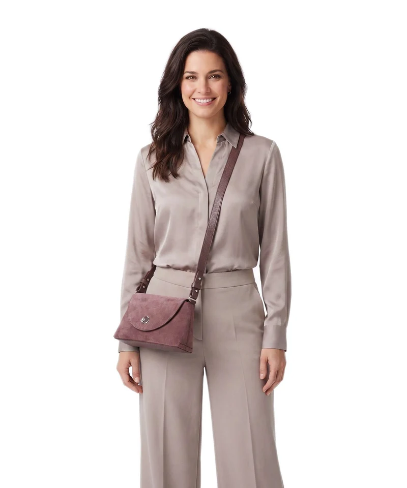 Coccinelle Nikla Suede Umhängetasche berry