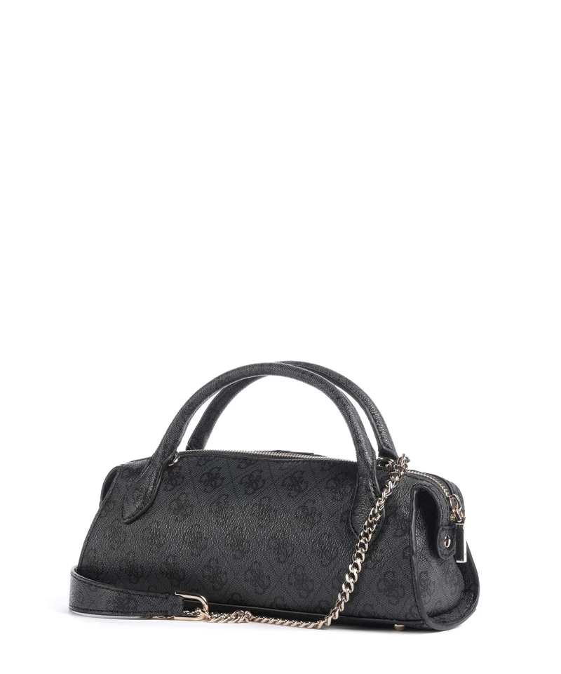Guess Yvonne Logo Mini Handtasche coal logo