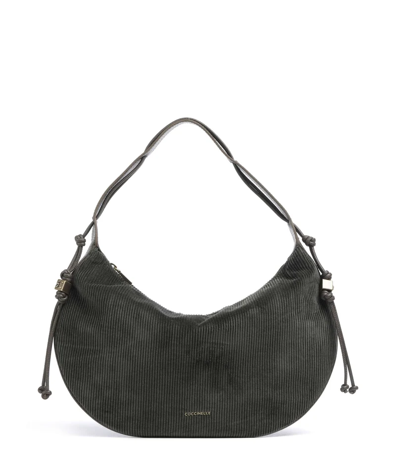 Coccinelle Thess Corduroy Beuteltasche fango