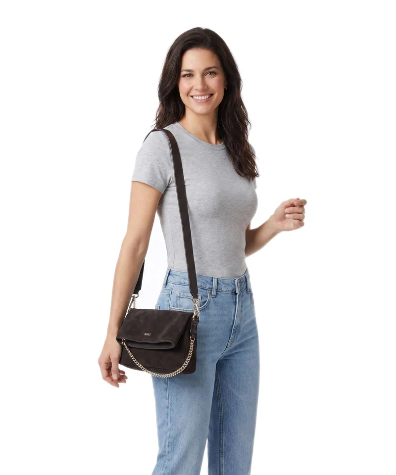 BOSS Yelena Umhängetasche dark brown