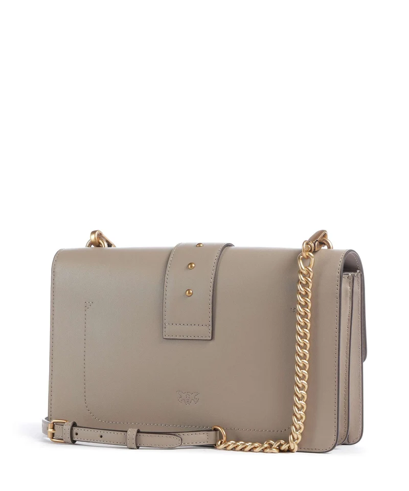 Pinko Love One Classic Umhängetasche grigio talpa/antique gold