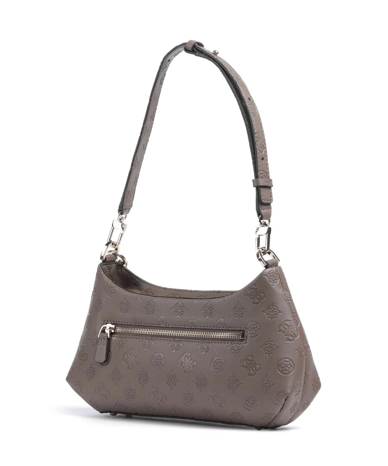 Guess Carmella Schultertasche taupe logo