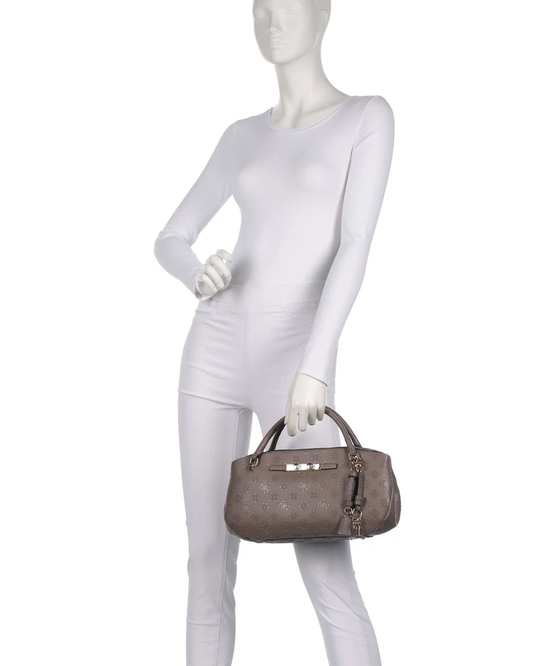 Guess Carmella Handtasche taupe logo
