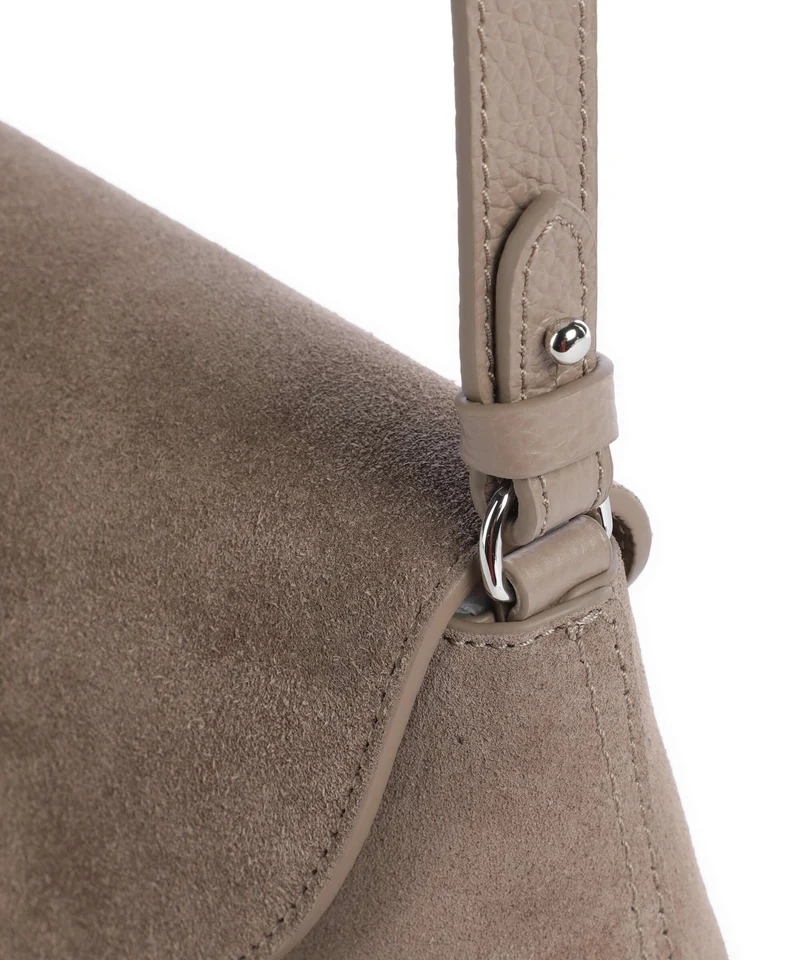 Coccinelle Nikla Suede Umhängetasche warm taupe