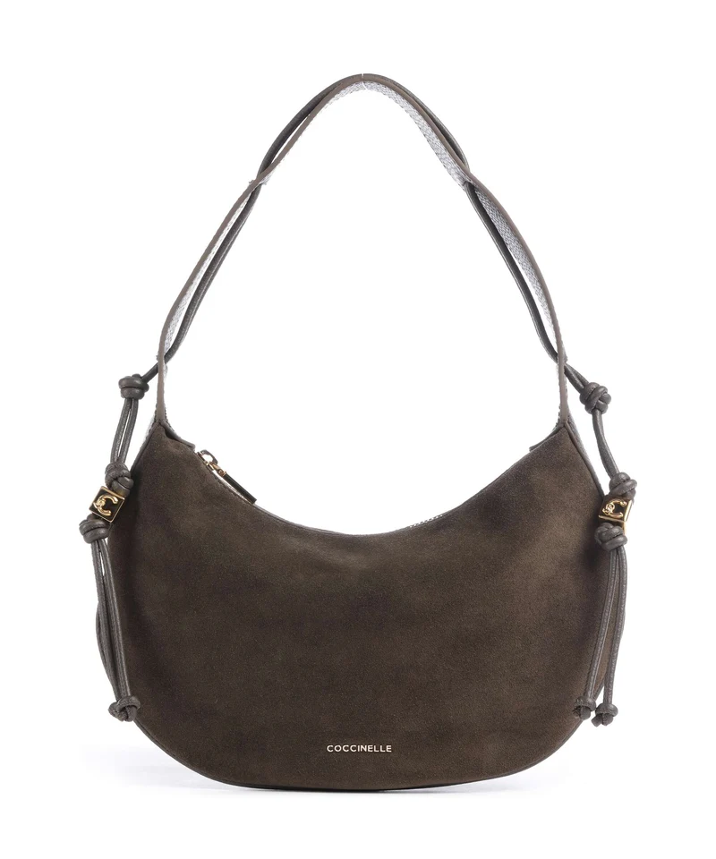 Coccinelle Thess Suede Beuteltasche fango
