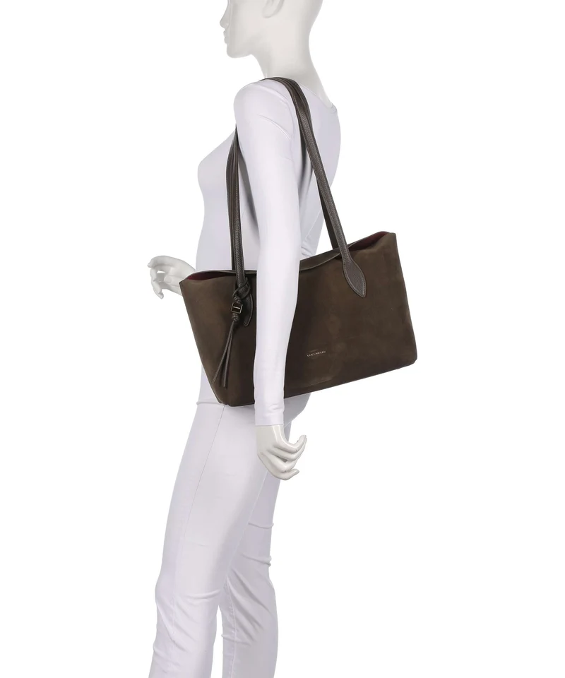 Coccinelle Thess Suede Shopper fango