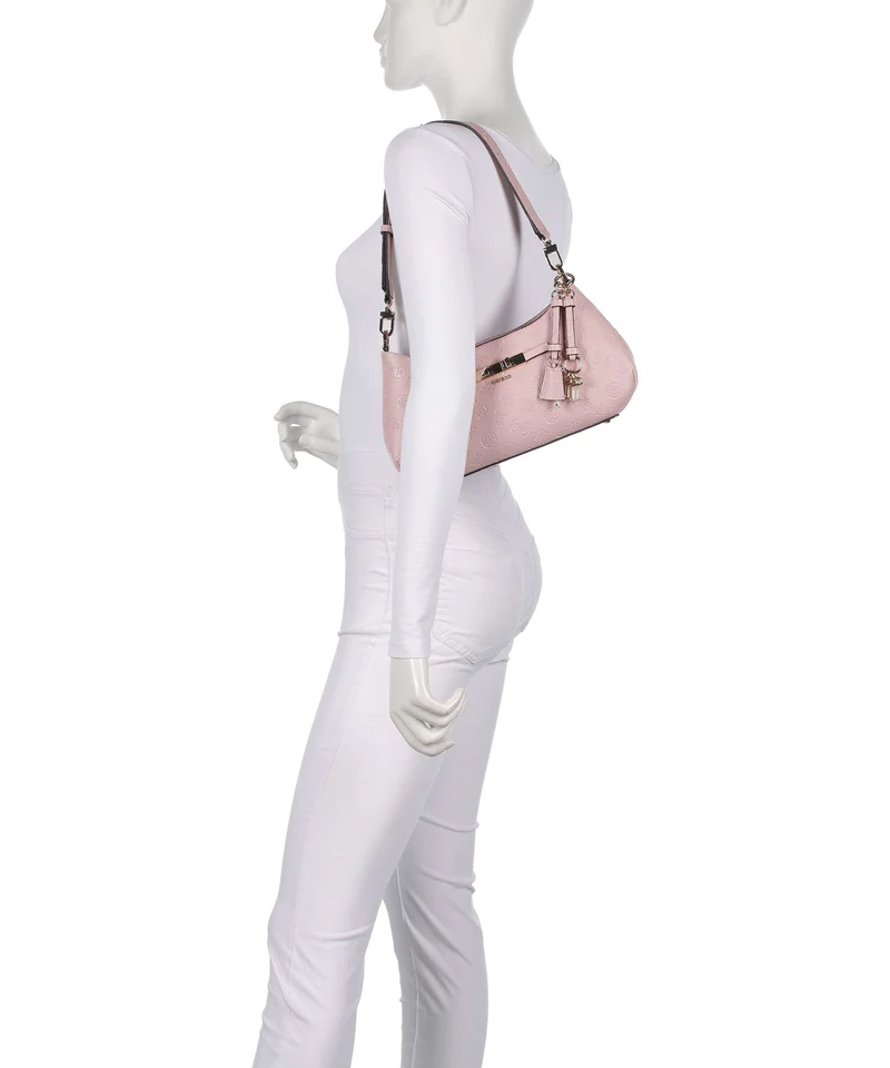 Guess Carmella Schultertasche light pink logo