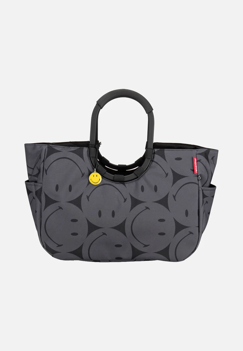 Loopshopper L Smiley Grey - Shopper