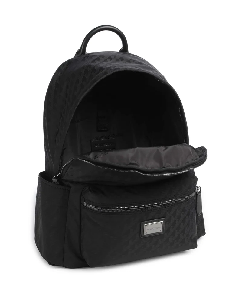 Emporio Armani Eagle All Over Rucksack black beauty