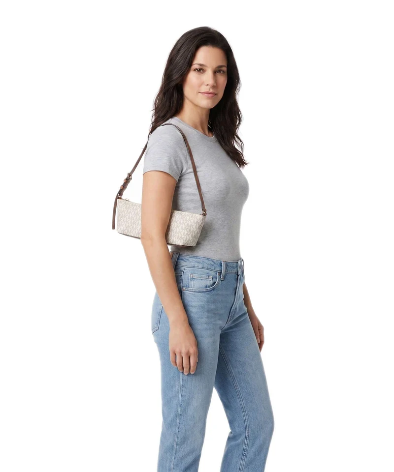 Michael Kors Laila Small Schultertasche vanilla/acorn