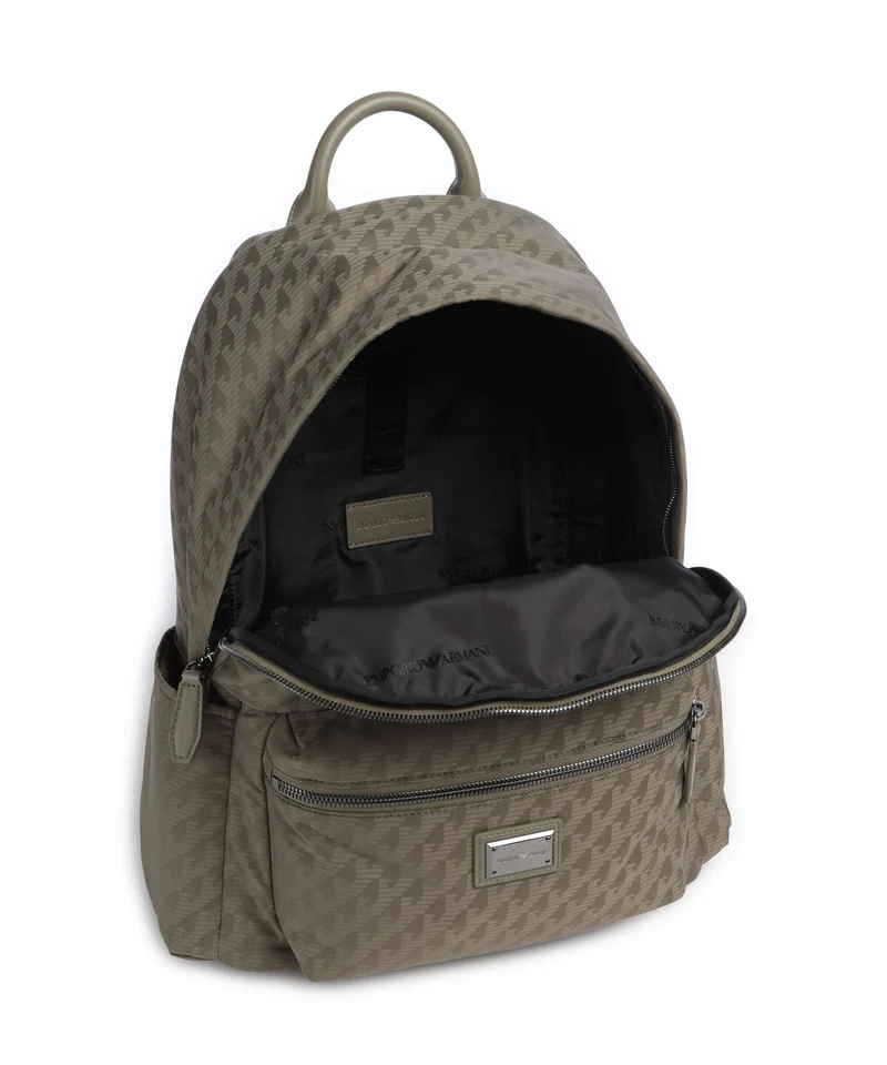 Emporio Armani Eagle All Over Rucksack stone gray