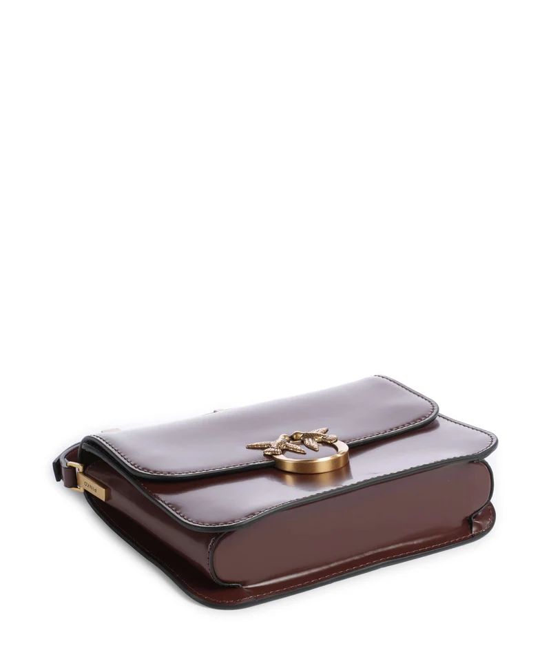 Pinko Love Box Big Umhängetasche castano intenso/antique gold