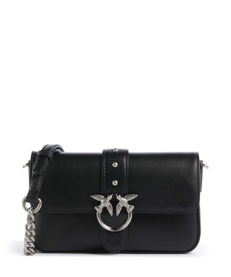 Pinko Love One Baby Schultertasche nero/old silver