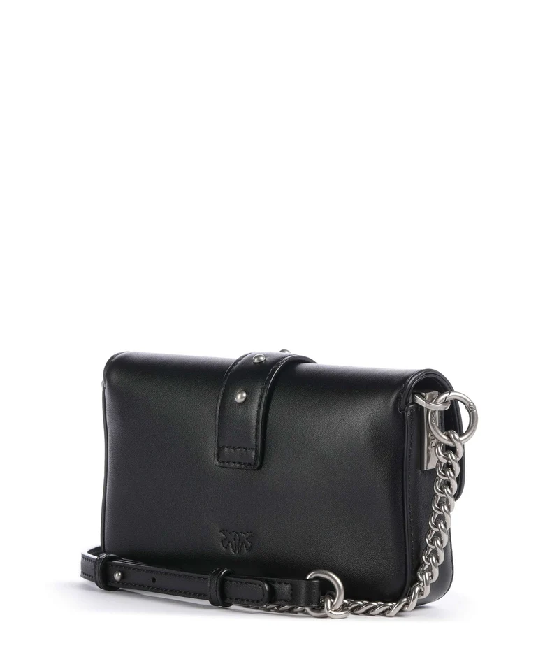 Pinko Love One Baby Schultertasche nero/old silver