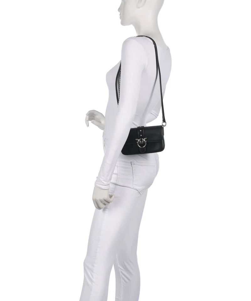 Pinko Love One Baby Schultertasche nero/old silver