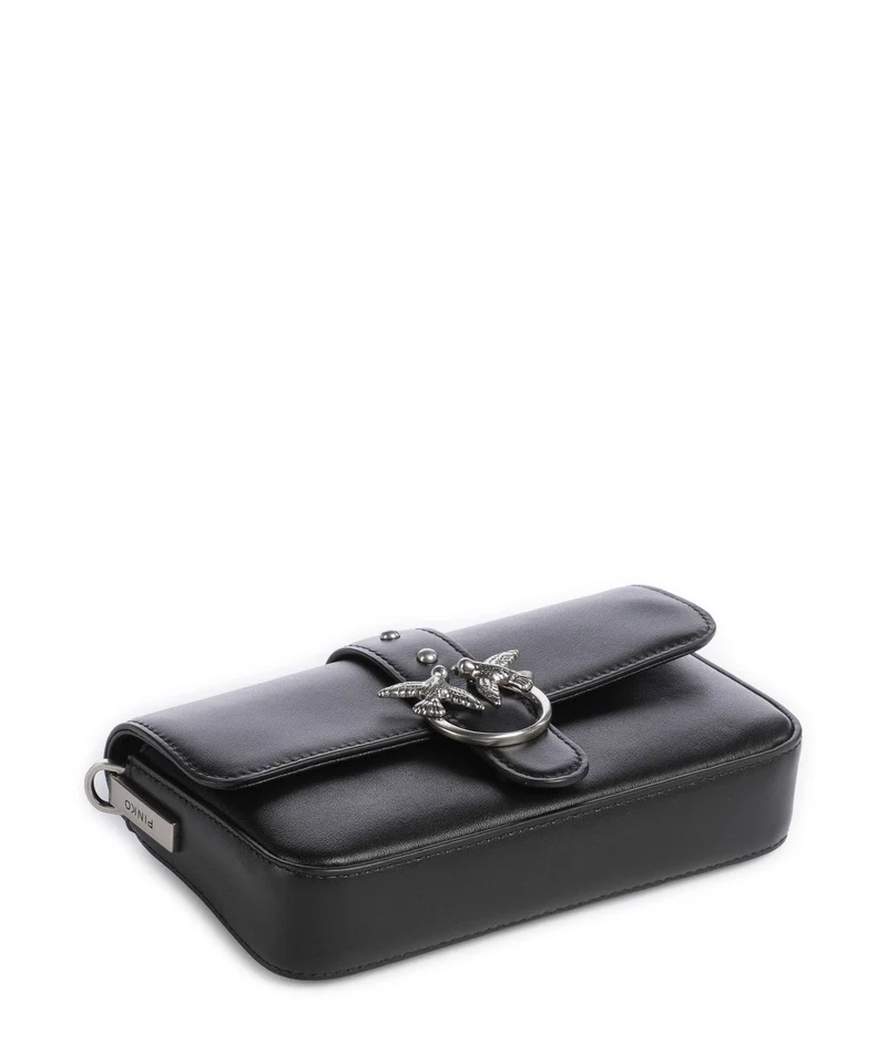 Pinko Love One Baby Schultertasche nero/old silver