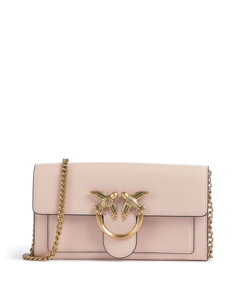 Pinko Love One Geldbörse rosa cammeo/antique gold