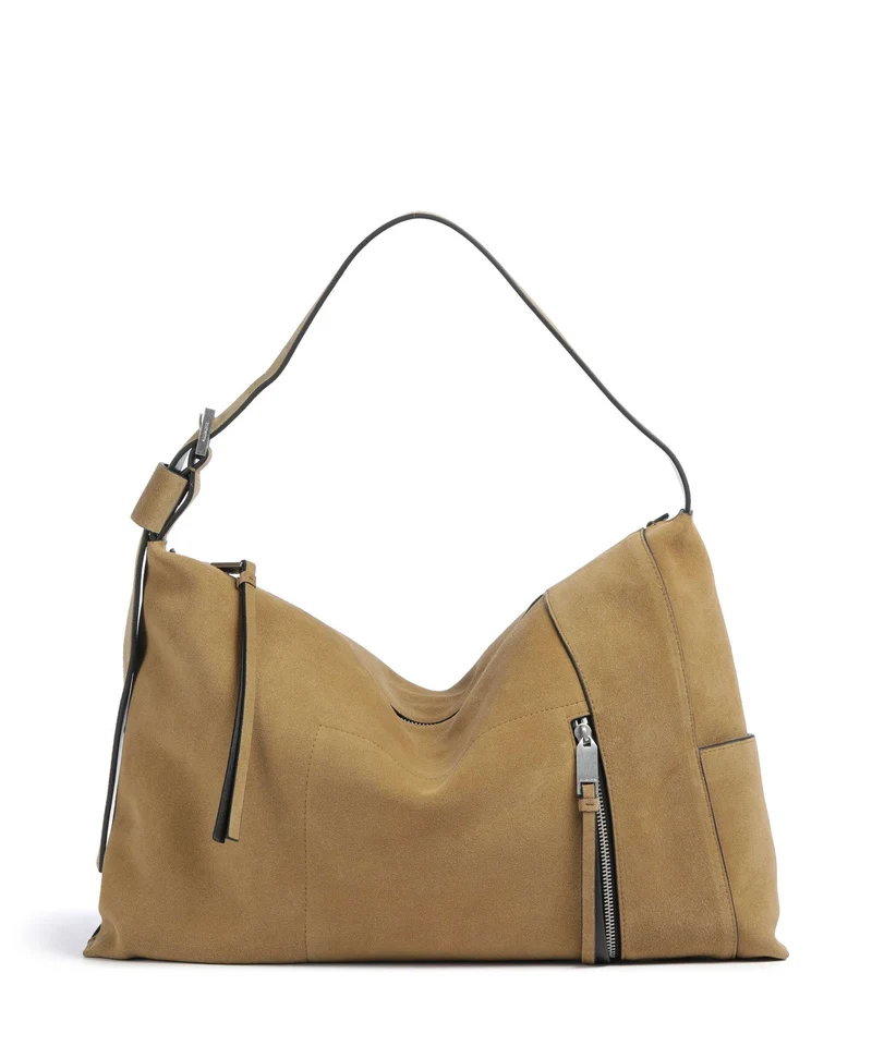 AllSaints Alba Beuteltasche warm olive brown