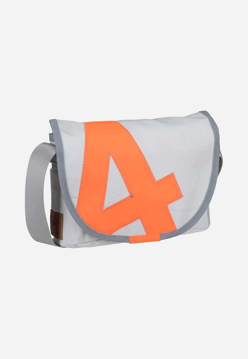 Perle Weiss/Sand/Zahl Orange - Messenger Bag