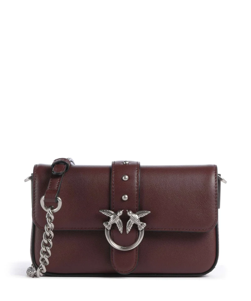 Pinko Love One Baby Schultertasche burgundy wine/old silver