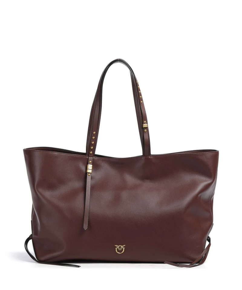 Pinko Shopper burgundy wine/antique gold