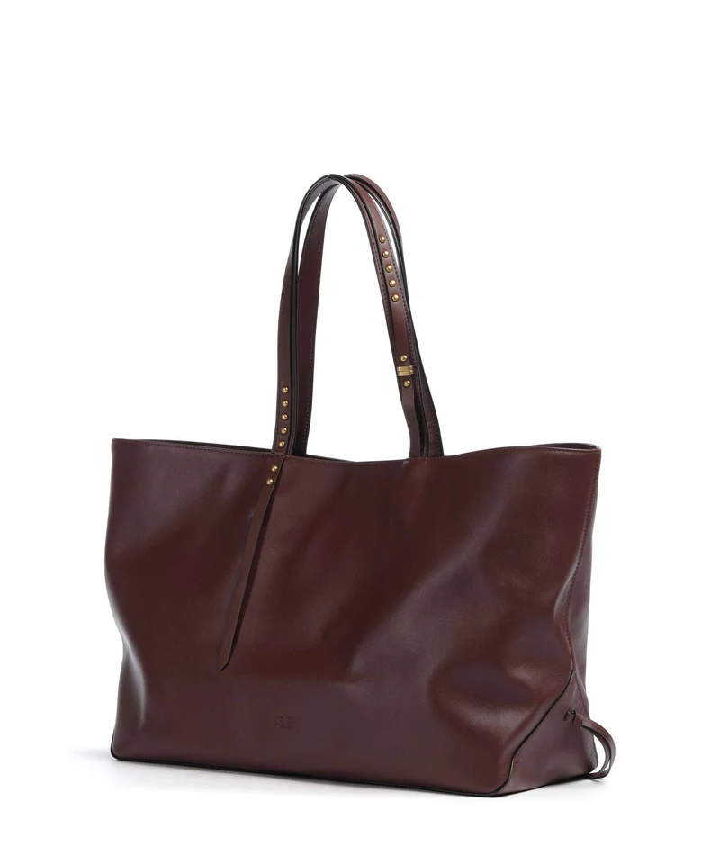 Pinko Shopper burgundy wine/antique gold