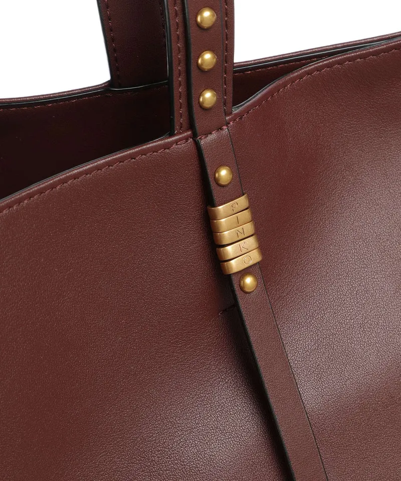 Pinko Shopper burgundy wine/antique gold