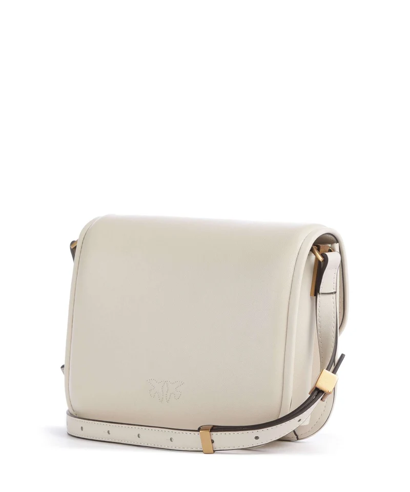 Pinko Love One Mini Umhängetasche bianco seta/antique gold