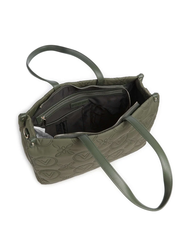 Valentino Bags Puffy Shopper verde militare