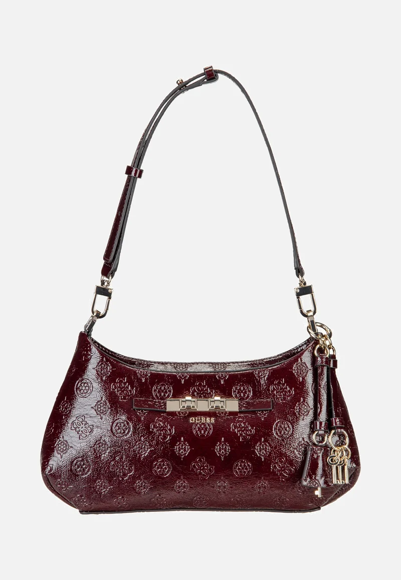 Carmella Shoulder 25180 Burgundy Logo - Schultertasche