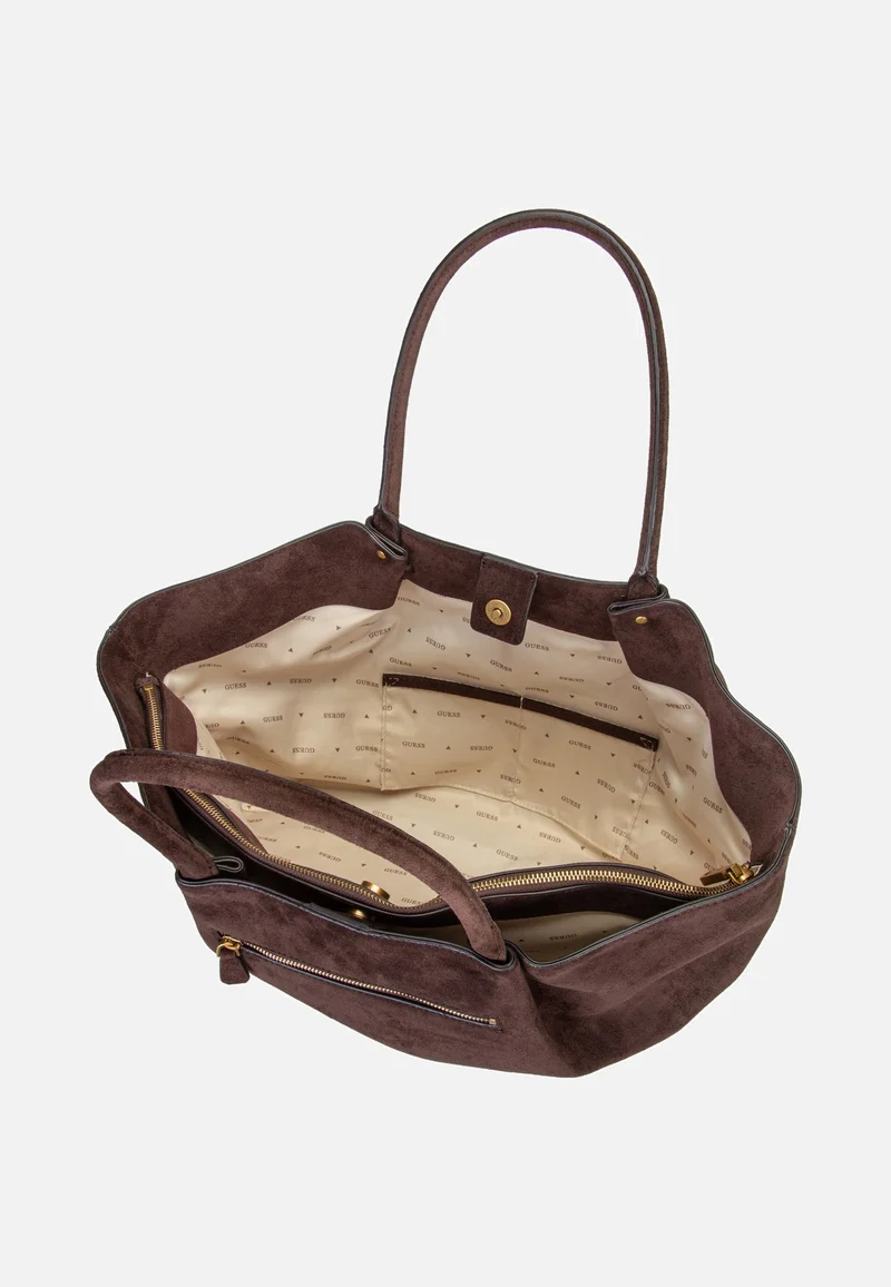Allegra Girlfriend Suede 37230 Espresso - Tote Bag