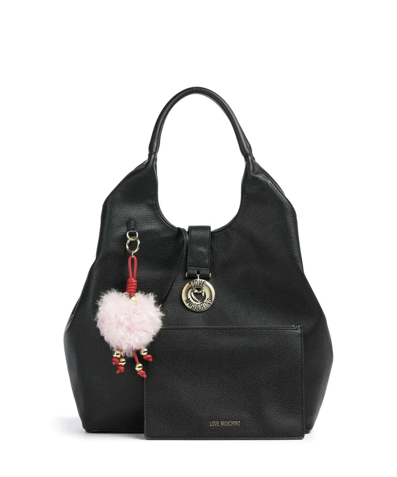 Love Moschino Bouncing Heart Shopper nero