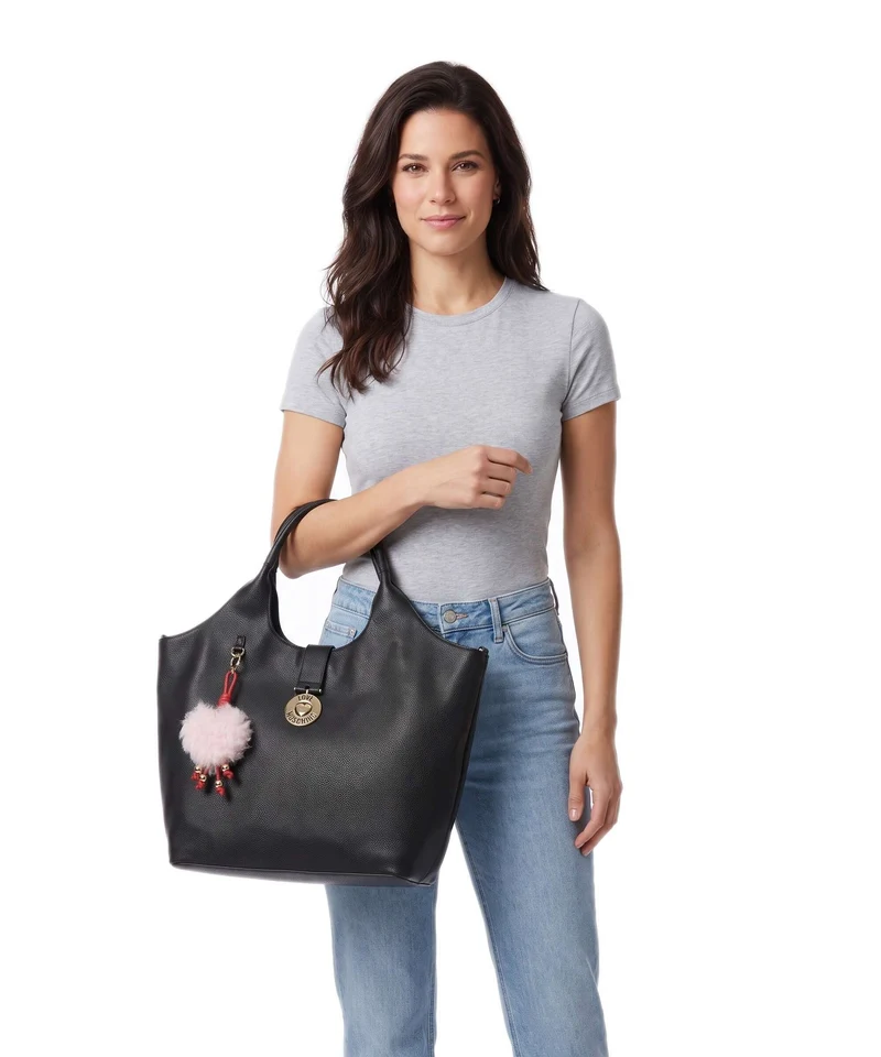 Love Moschino Bouncing Heart Shopper nero