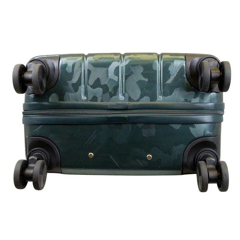 Urban Camouflage ABS-Hartschalen-Handgepäckkoffer Adventure Line in DarkGreen DarkRed ShinyBlack