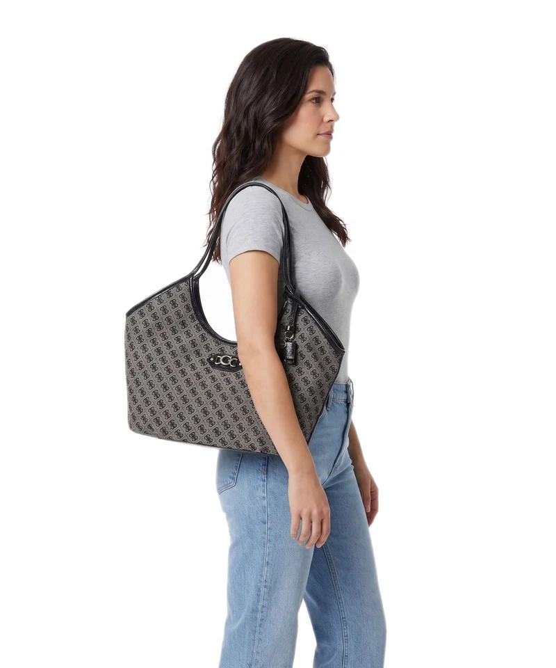 Guess Samantha Girlfriend Shopper black logo