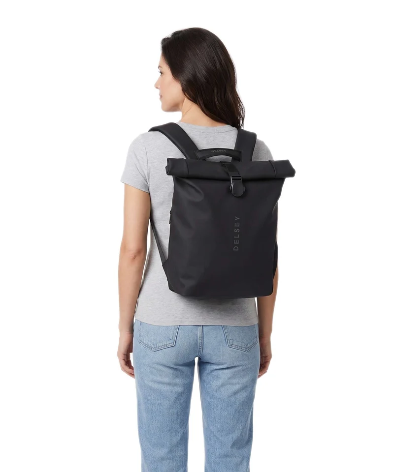 Delsey Paris Turenne Soft Rolltop Rucksack black