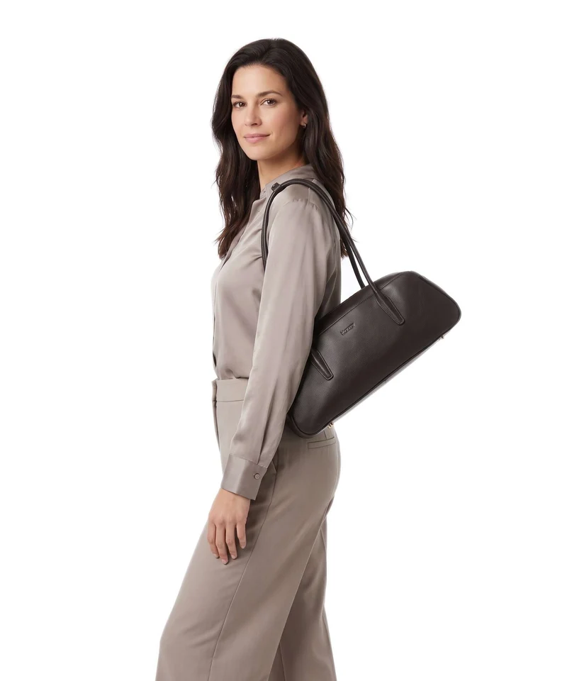 Kazar Ravli Schultertasche dark brown