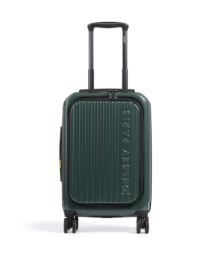 Delsey Paris Securitime 4-Rollen Trolley deep green