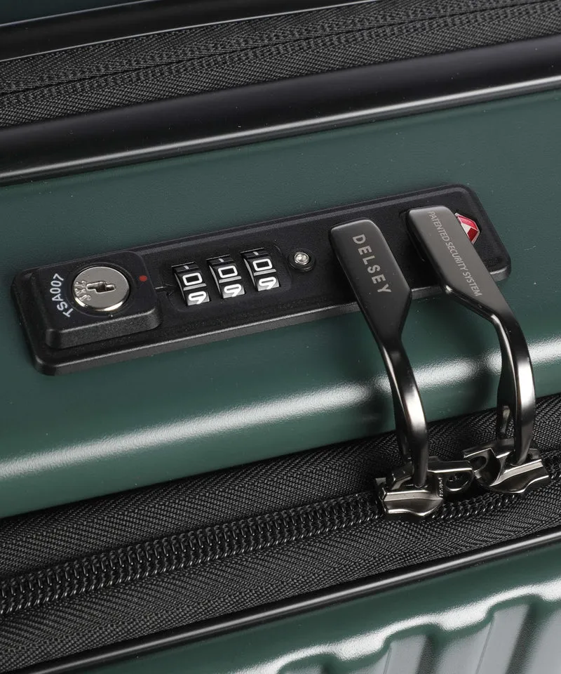 Delsey Paris Securitime 4-Rollen Trolley deep green