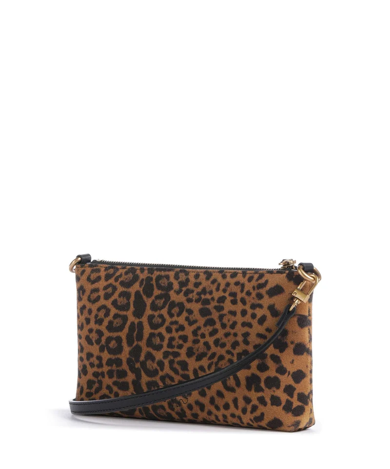 Pinko Flat Horizontal Mini Umhängetasche maculato/marrone/antique gold