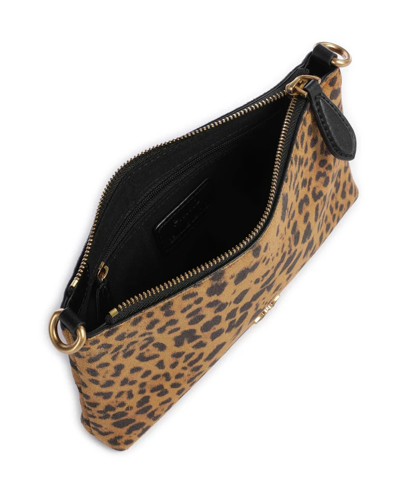 Pinko Flat Horizontal Mini Umhängetasche maculato/marrone/antique gold