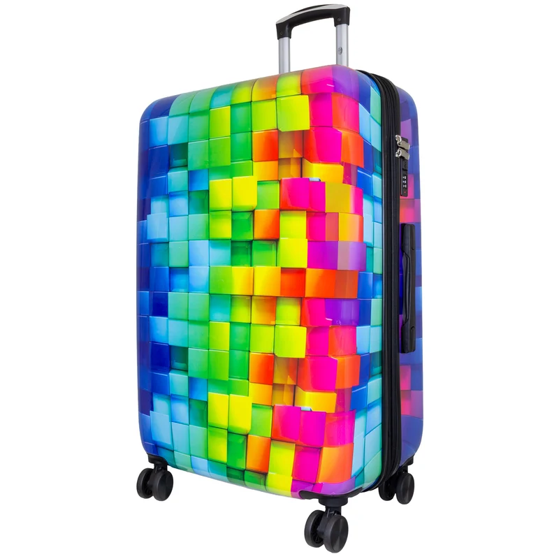 Motivkoffer Design Mosaik – Reisekoffer mit Motiv – Hartschale ABS/Polycarbonat – S M L – leicht & robust
