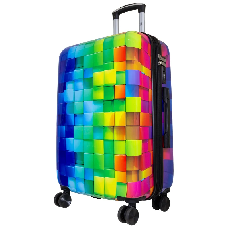 Motivkoffer Design Mosaik – Reisekoffer mit Motiv – Hartschale ABS/Polycarbonat – S M L – leicht & robust