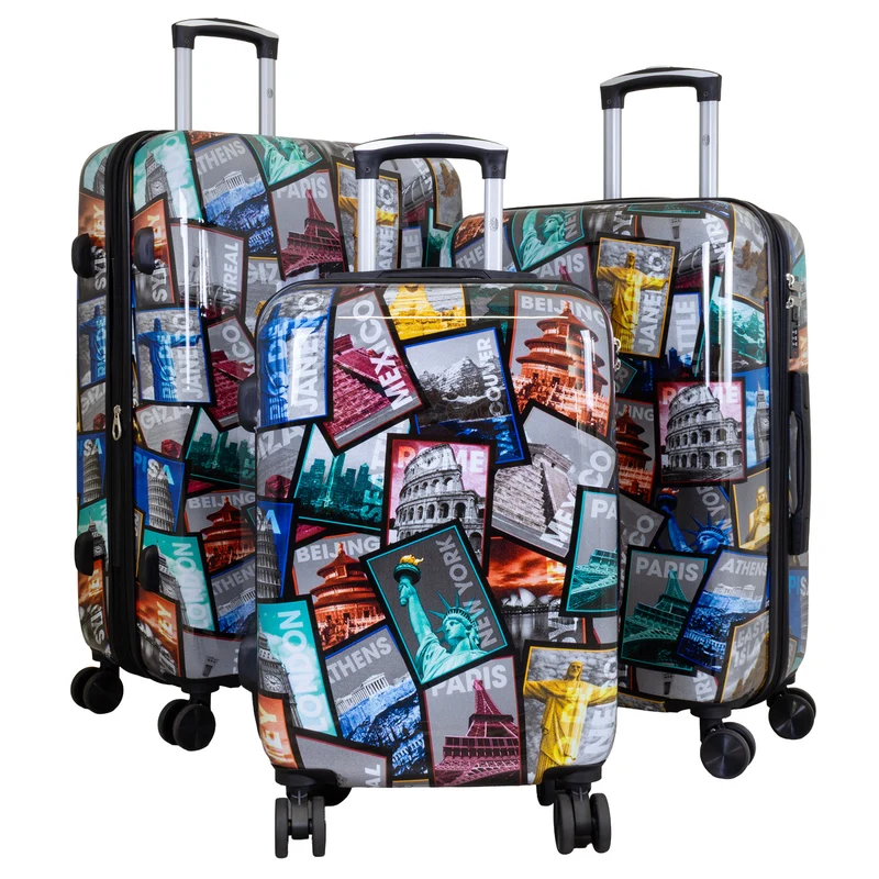 Motivkoffer Design Städtereise – Reisekoffer mit Motiv – Hartschale ABS/Polycarbonat – S M L – leicht & robust